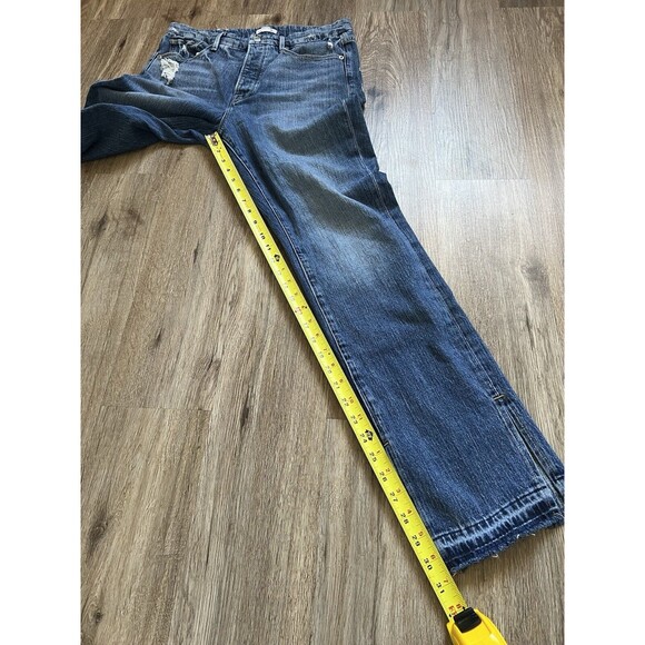 Anthropologie Good American Good Boy High Waisted Split Hem Jeans Size 6/28 - Picture 14 of 14